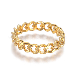Unisex 304 Stainless Steel Rings&nbsp;RJEW-L093-01G-18mm