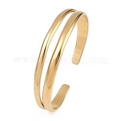 304 Stainless Steel Cuff Bangles for Women&nbsp;BJEW-B147-02G