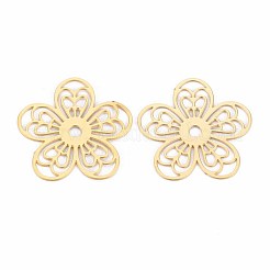 Rack Plating 304 Stainless Steel Filigree Joiners&nbsp;STAS-T057-44G
