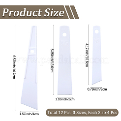 12Pcs PP Plastic Glue Scraper&nbsp;AJEW-CN0006-46B