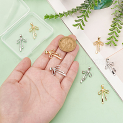 Brass Micro Pave Clear Cubic Zirconia Pendants&nbsp;FIND-BC0013-57A