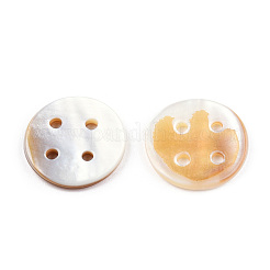 Natural Freshwater Shell Buttons&nbsp;SHEL-N032-216