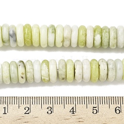 天然石翡翠ビーズ連売り  ディスク  10~10.5x3.5~4mm  穴：1.2mm  約100個/連  14.96''（38センチメートル）&nbsp;G-B155-B06-4x10mm