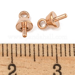 304ステンレススチールペグベイルペンダント  片穴パーツ用  ローズゴールド  7x4mm  穴：1.2mm  ピン：1mm&nbsp;STAS-D448-085RG