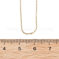 1mm 304 ステンレス ケーブル チェーン ネックレス  14KGP本金メッキ  17.20インチ（43.7cm）&nbsp;NJEW-T016-15G