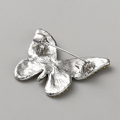 Butterfly Alloy Brooches for Backpack Clothes&nbsp;JEWB-WH0051-002P
