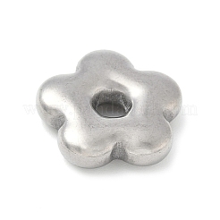 304ステンレスペンダント  ステンレス鋼色  変色防止  花  15.5x16x4mm  穴：3mm&nbsp;LS-STAS-R162-02P-02