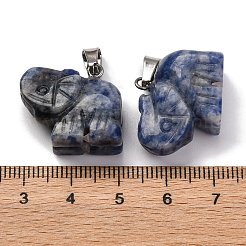 Natural Blue Spot Jasper Pendants&nbsp;G-B127-05P-11