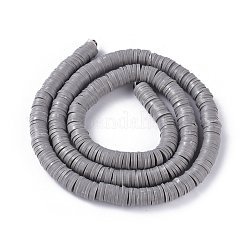 Flat Round Handmade Polymer Clay Beads&nbsp;CLAY-R067-6.0mm-40