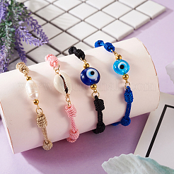10Pcs 5 Colors Adjustable Braided Nylon Cord Bracelet Making&nbsp;AJEW-TA0001-25