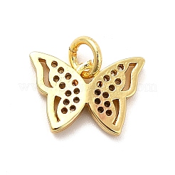 Rack Plating Brass Micro Pave Cubic Zirconia Charms&nbsp;KK-K270-35G