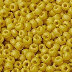 MIYUKIラウンドロカイユビーズ  日本製シードビーズ  8/0  （rr2311)マット不透明カナリア  3mm  穴：1mm  約19000~20500個/ポンド&nbsp;SEED-G008-RR2311