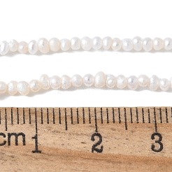 天然養殖淡水パールビーズ連売り  ポテト  グレード4a++  貝殻色  1.8~2.2mm  穴：0.5mm  約201~205個/連  14.61~14.88''（37.1~37.8センチメートル）&nbsp;PEAR-I007-07T-01A