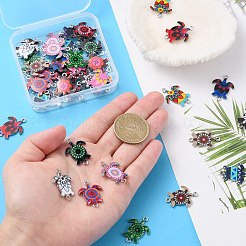 60Pcs 15 Styles Alloy Enamel Connector Charms&nbsp;ENAM-CJ0004-88