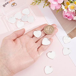 12Pcs Brass Heart Charms&nbsp;KK-BBC0027-76S