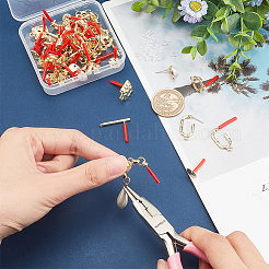 48Pcs 8 Style Alloy Stud Earring Findings&nbsp;FIND-PH0007-25