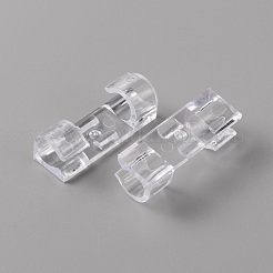 プラスチックコードオーガナイザー  ケーブル管理ホルダー  フックハンガー  長方形  卓上用  壁  透明  ワインダー：28.5x10x9mm  穴：6.5mm  20個/セット&nbsp;AJEW-WH0307-54B