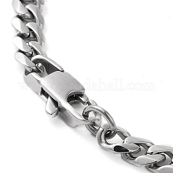 Non-Tarnish 304 Stainless Steel Cuban Link Chain Bracelet&nbsp;BJEW-C048-01P