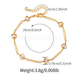 Teachers' Day Apple Brass with Plastic Pearl Bead Link Chain Anklets for Women&nbsp;FS-WG6989F-01