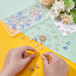 110Pcs 5 Colors Gradient Color Transparent Glass Beads&nbsp;GLAA-GA0002-22