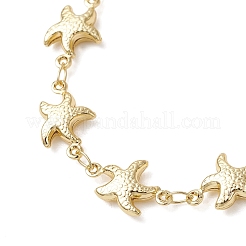 304 Stainless Steel Starfish Link Chains Bracelets for Women&nbsp;BJEW-JB13429