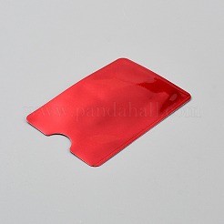 アルミ＆プラスチック製ID名刺ホルダー  長方形  ファイヤーブリック  91x62x0.1mm&nbsp;AJEW-WH20067-073D
