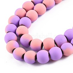 Spray Painted Non-magnetic Synthetic Hematite Beads Strands&nbsp;G-N337-01A