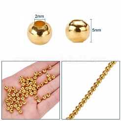 Iron Round Spacer Beads&nbsp;X-E146Y-G