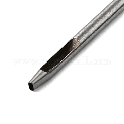 45# スチールレザー楕円形穴あけパンチ  DIY レザークラフト ツール  ステンレス鋼色  100x5mm  穴：3x1.5mm&nbsp;TOOL-U002-01B-P