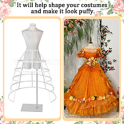 Polyester & Steel Wire Skirt 5 Hoop Petticoat for Wedding Dress Ball Gown&nbsp;DIY-WH0591-493A