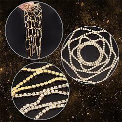 Rhinestone Mesh Headpiece Cap&nbsp;AJEW-WH0413-82A
