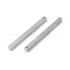 真鍮チャーム  長方形  プラチナ  30x2x2mm  穴：1.2mm&nbsp;FIND-E042-07P-02
