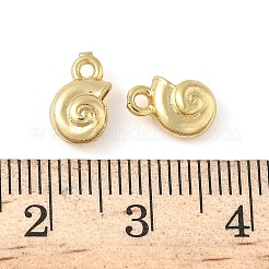 真鍮チャーム  巻き貝  長持ちメッキ  鉛フリー＆カドミウムフリー  18KGP本金メッキ  9x6x4mm  穴：1.4mm&nbsp;KK-L245-25G