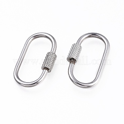 Non-Tarnish 304 Stainless Steel Screw Carabiner Lock Charms&nbsp;STAS-K192-01P