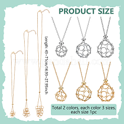 6Pcs 6 Styles 304 Stainless Steel Cable Chain Necklace Makings&nbsp;NJEW-PH0001-34A