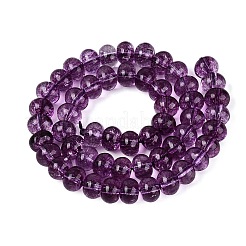 Crackle Transparent Glass Beads Strands&nbsp;GLAA-N074-02B-12