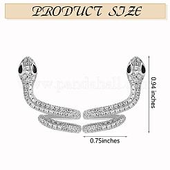 Clear Cubic Zirconia Snake Stud Earrings&nbsp;JE1077A