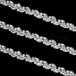 1 Yard Brass Glass Link Chains&nbsp;AJEW-AR0002-74