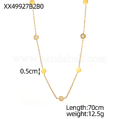 304 Stainless Steel Micro Pave Cubic Zirconia Pendant Necklaces&nbsp;NJEW-OY002-51G