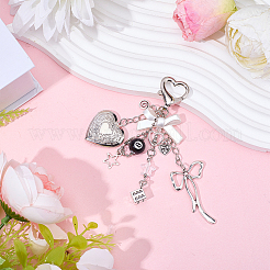 1Pc Heart with Bowknot Alloy Pendant Decorations&nbsp;KEYC-BM0001-22