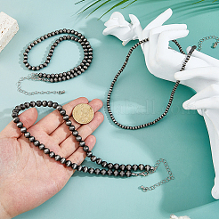 3Pcs 3 Styles CCB Round Beaded Necklaces&nbsp;NJEW-FH0001-32