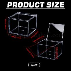 Transparent Acrylic Packaging Boxes with Flip Lid&nbsp;CON-WH0110-36B