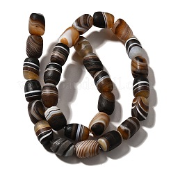 Natural Banded Agate(Dyed & Heated) Beads Strands&nbsp;G-H091-B01-01