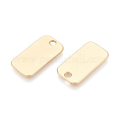 合金ペンダント  長方形  カドミウムフリー＆鉛フリー  マットゴールドカラー  22x12x1.5mm  穴：2.2mm&nbsp;PALLOY-N179-24MG