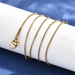 304 Stainless Steel Snake Chain Necklaces&nbsp;NJEW-M124-11G