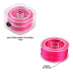 フラット弾性クリスタルストリング  弾性ビーズ糸  ストレッチブレスレット作り用  サクランボ色  0.8mm  約98.43ヤード（90m）/箱&nbsp;EW-YW0001-07B
