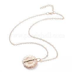 Openable Alloy Pendant Necklaces&nbsp;NJEW-M186-02RGP