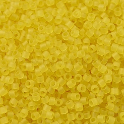 MIYUKIデリカビーズ  シリンダー  日本製シードビーズ  11/0  （db0743)マット透明イエロー  1.3x1.6mm  穴：0.8mm  約2000PCS /ボトル  10 G /ボトル&nbsp;SEED-JP0008-DB0743
