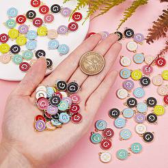 120Pcs 12 Colors Golden Plated Alloy Charms&nbsp;ENAM-SZ0001-64G