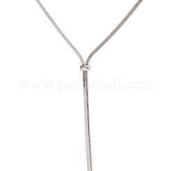 316サージカルステンレススチール製スネークチェーンスライダーラリアットネックレス（女性用）  ステンレス鋼色  31.89インチ（81cm）&nbsp;FS-WG6B247-01